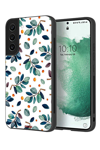 Tolwak غطاء حماية لهاتف سامسونج جالاكسي S22 بلس 5G بنقشة أوراق الشجر