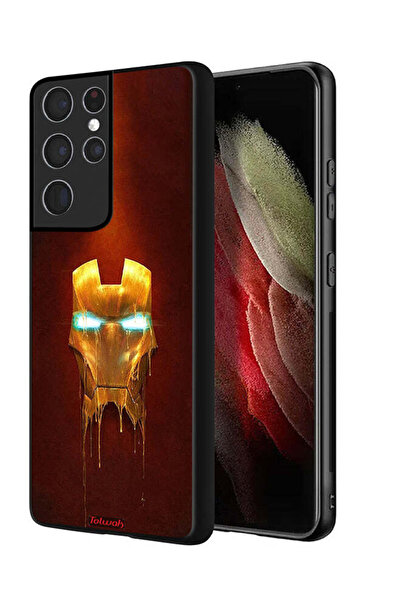 Tolwak غطاء حماية لهاتف سامسونج جالاكسي S21 ألترا 5G بطبعة الرجل الحديدي مارفل كوميكس