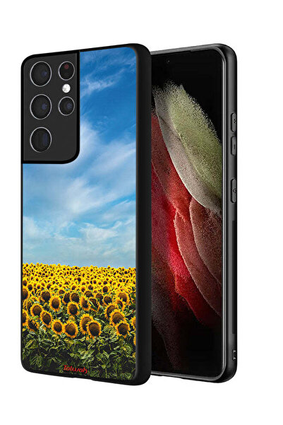 Tolwak غطاء حماية لهاتف سامسونج جالاكسي S21 ألترا 5G، عباد الشمس تحت السماء