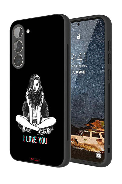 Tolwak غطاء حماية لهاتف سامسونج جالكسي S23 5G برسومات "أحبك"