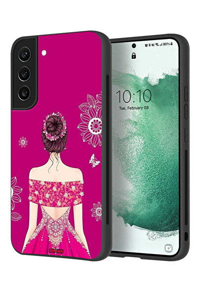 Tolwak غطاء حماية لهاتف سامسونج جالاكسي S22 بلس 5G برسومات فتاة وزهور