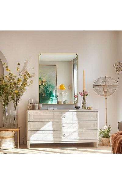 DEC4 Shatterproof rectangular mirror, size 120*60 cm, multiple frame colors