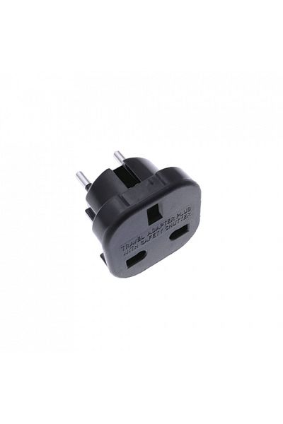 OEM UK plug to Europe plug adapter, CB-07, black