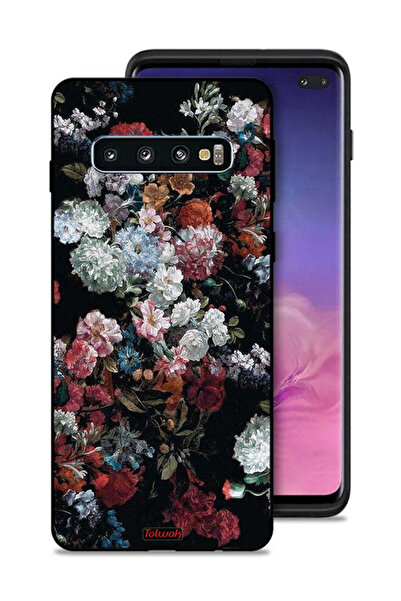 Tolwak غطاء حماية لهاتف سامسونج جالاكسي S10 بلس بنقشة ورود عتيقة
