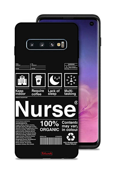 Tolwak غطاء حماية لهاتف سامسونج جالاكسي S10 - ملصق ممرضة