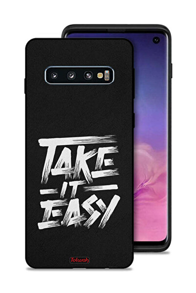 Tolwak غطاء حماية لهاتف Samsung Galaxy S10 - Take It Easy