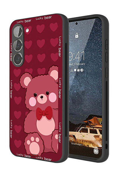 Tolwak غطاء حماية لهاتف سامسونج جالاكسي S23 بلس 5G، الدب المحظوظ