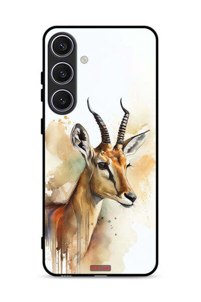 Tolwak غطاء حماية لهاتف Samsung Galaxy S24 5G بتصميم فن تجريدي من الغزلان