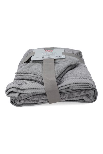 Bibb Home 6-Piece Zero Twist Super Soft Ultra Absorbent Towel Set Grey TOWEL