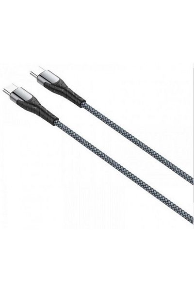 LDNIO كابل بيانات شحن سريع LC102 من USB-C إلى USB-C بقوة 65 واط وبطول 2 متر