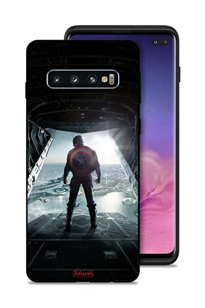 Tolwak Samsung Galaxy S10 Plus Protective Case Cover Portrait Display Captain America