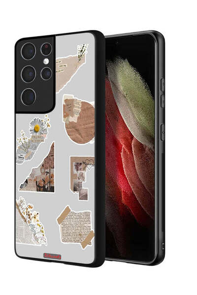 Tolwak غطاء حماية لهاتف سامسونج جالاكسي S21 ألترا 5G، قطع من الملصقات الورقية