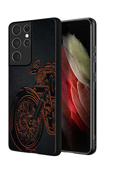 Tolwak غطاء حماية لهاتف سامسونج جالاكسي S21 ألترا 5G بتصميم دراجة عتيقة