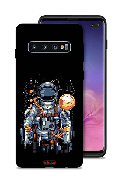 Tolwak غطاء حماية لهاتف Samsung Galaxy S10 Plus بتصميم رائد فضاء تجريدي