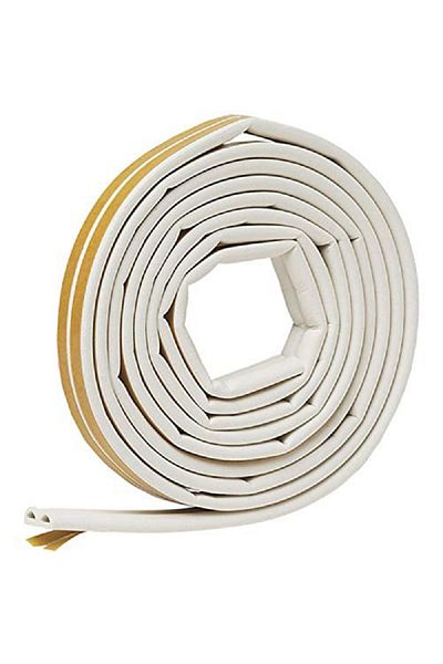 RANDALL EPDM D-Profile Self-Stick Rubber Foam Weatherseal White
