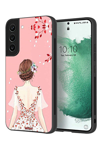 Tolwak غطاء حماية لهاتف سامسونج جالاكسي S22 بلس 5G برسم فتاة واقفة