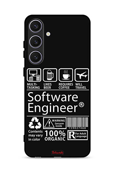 Tolwak غطاء حماية لهاتف Samsung Galaxy S25 Plus، ملصق مهندس برمجيات