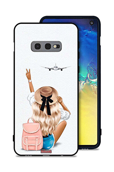 Tolwak غطاء حماية لهاتف Samsung Galaxy S10e بتصميم فتاة تحب السفر