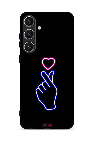 Tolwak غطاء حماية لهاتف سامسونج جالاكسي S24 5G بنقشة قلب سريع