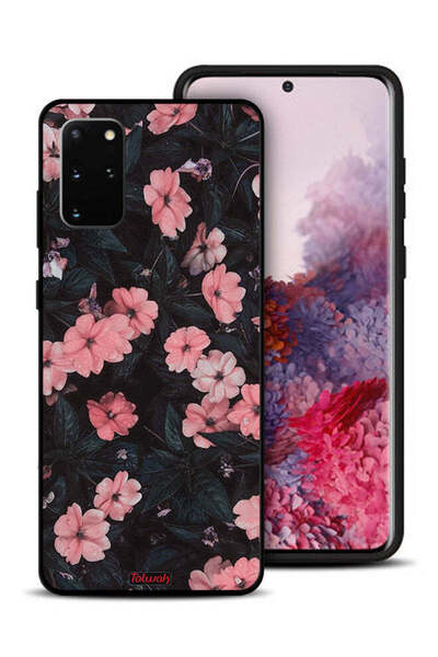 Tolwak غطاء حماية لهاتف سامسونج جالكسي S20 بلس - لون الخوخ والورود الصغيرة