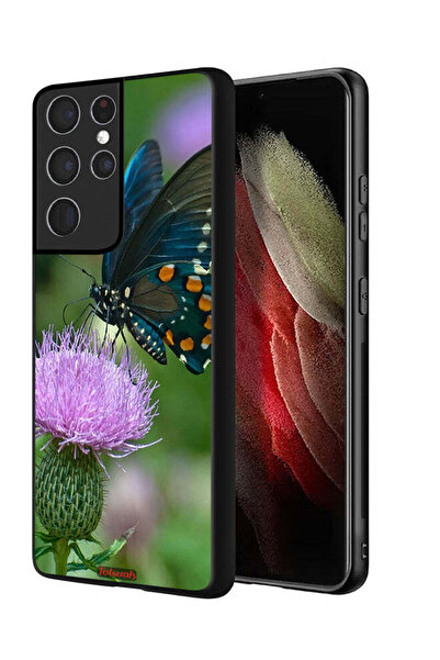 Tolwak Samsung Galaxy S21 Ultra 5G Protective Case Cover Butterfly Sitting On...