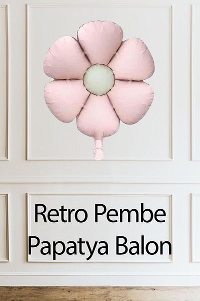 Atölye Mi Retro Pink Daisy Foil Balloon