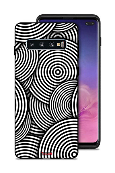 Tolwak غطاء حماية لهاتف سامسونج جالكسي S10 بلس بنمط دوائر وهمية