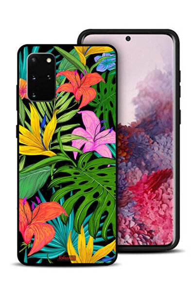 Tolwak غطاء حماية لهاتف سامسونج جالكسي S20 بلس بنقشة زهور استوائية وأوراق شجر