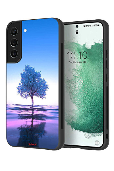 Tolwak غطاء حماية لهاتف سامسونج جالاكسي S22 5G بتصميم شجرة نيون وانعكاس جسم م...