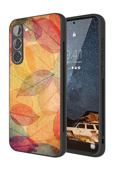 Tolwak غطاء حماية لهاتف سامسونج جالاكسي إس 23 بلس 5G بطبعة أوراق فنية رقمية ت...