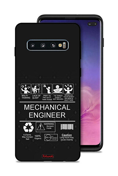 Tolwak غطاء حماية لهاتف Samsung Galaxy S10 Plus، ملصق مهندس ميكانيكي
