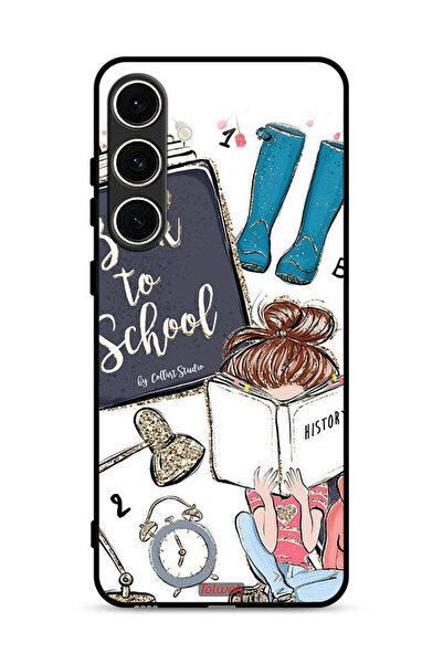 Tolwak غطاء حماية لهاتف Samsung Galaxy M56 5G، فتاة العودة إلى المدرسة تقرأ ا...