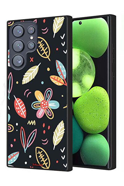 Tolwak Samsung Galaxy S22 Ultra 5G Protective Case Cover Flowers And Leaves A...