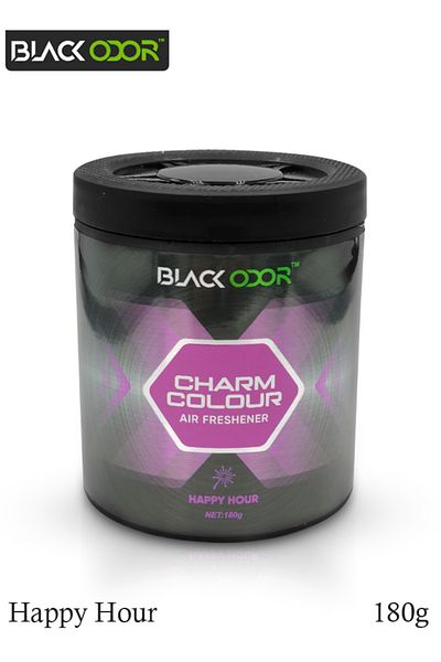 Black Odor Charm Colour Air Freshener Happy Hour 180g – Long Lasting, Non-Toxic for Car & Home