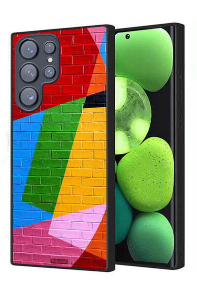 Tolwak Samsung Galaxy S22 Ultra 5G Protective Case Cover Colorful Wall Painting
