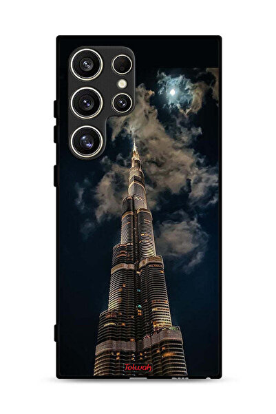Tolwak غطاء حماية لهاتف سامسونج جالاكسي S24 ألترا 5G برج خليفة في الليل