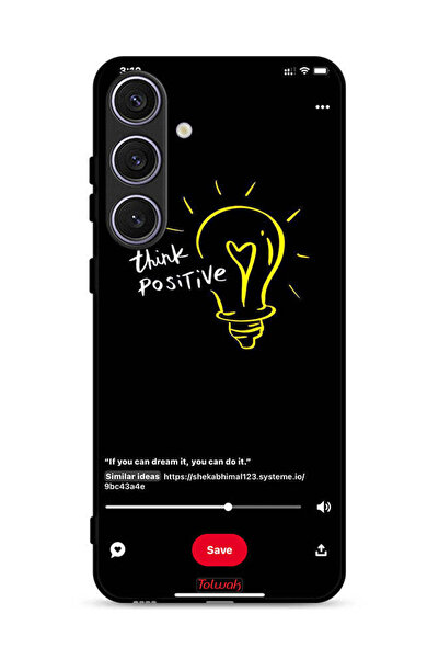 Tolwak غطاء حماية لهاتف سامسونج جالكسي S24 بلس 5G - فكر بإيجابية
