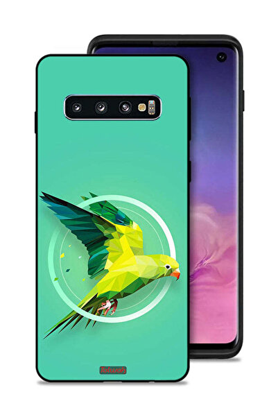 Tolwak غطاء حماية لهاتف سامسونج جالاكسي S10 بطبعة فن تجريدي ببغاء
