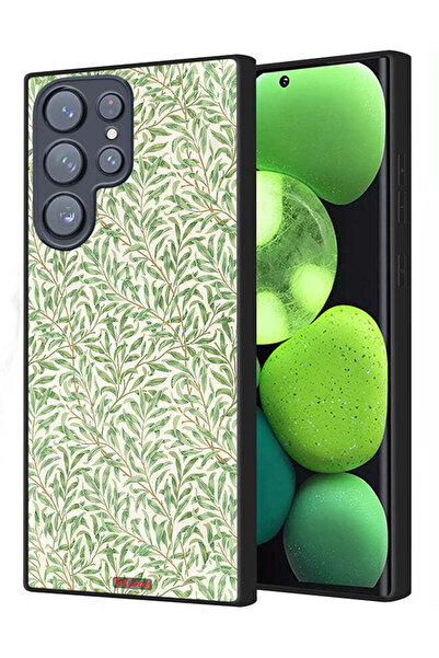 Tolwak غطاء حماية لهاتف سامسونج جالاكسي S23 ألترا 5G بنقشة غصن الصفصاف الشهيرة