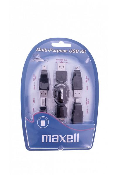 Maxell Usb Kit With Retractable Cable 4 Adapters - 303458.00.cn