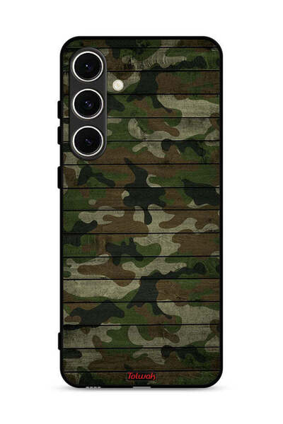 Tolwak Samsung Galaxy M56 5G Protective Case Cover Camouflage Wooden Pattern