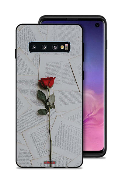 Tolwak غطاء حماية لهاتف سامسونج جالكسي S10 وردي على ورق