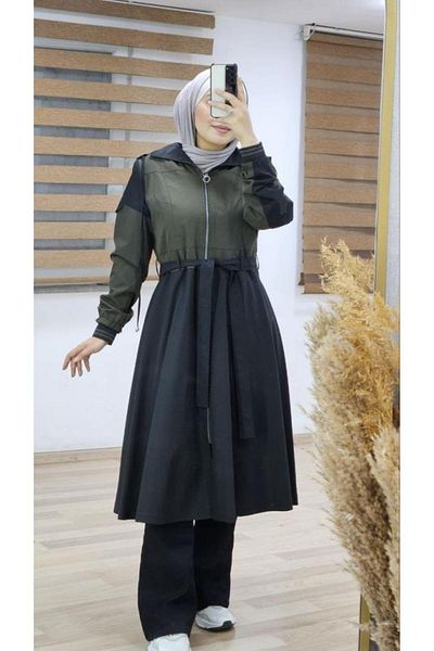 Tebrikler tekstil trench midi pentru femei model 1032