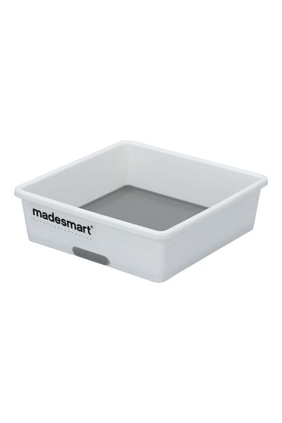 Madesmart Classic Bin White and Grey 9 x 6inch