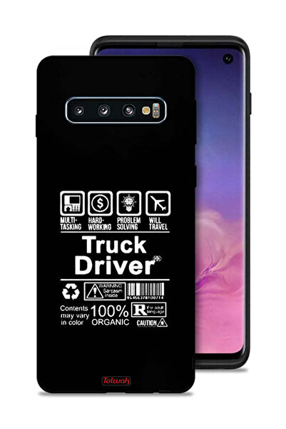 Tolwak غطاء حماية لهاتف Samsung Galaxy S10، ملصق سائق شاحنة
