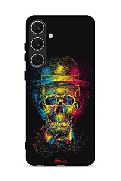 Tolwak غطاء حماية لهاتف Samsung Galaxy S25 Plus بتصميم جمجمة وقبعة ملونة وفن ...