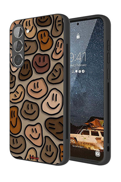 Tolwak غطاء حماية لهاتف سامسونج جالاكسي إس 23 بلس 5G برسومات وجوه مبتسمة