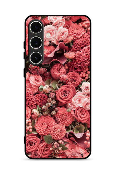 Tolwak Samsung Galaxy M56 5G Protective Case Cover Peach Roses