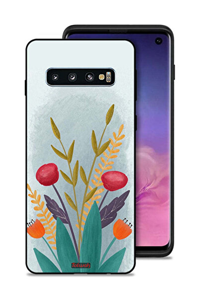 Tolwak غطاء حماية لهاتف سامسونج جالكسي S10 برسومات نباتية