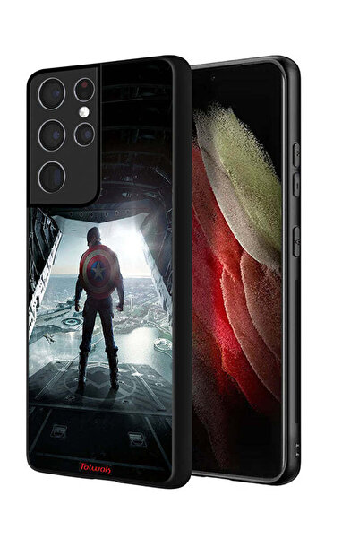 Tolwak Samsung Galaxy S21 Ultra 5G Protective Case Cover Portrait Display Captain America